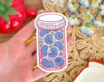 Pill Bug Medicine Bottle Sticker - 3 in - Waterproof/Weatherproof/Phone Case/Laptop/Notebook Decor