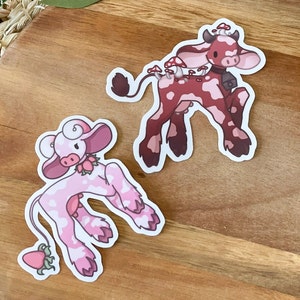 Cute Cow Stickers - 3in - Waterproof/Weatherproof/Phone Case/Laptop/Notebook Cover Decor
