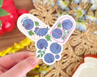 Pill Bug Pill Capsule Sticker - 3 in - Waterproof/Weatherproof/Phone Case/Laptop/Notebook Cover Decor