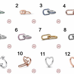 925 Sterling Silber Charms Verbindung Anhänger Fit Original charm MICH Armband Für Frauen DIY Mode Kleine Schmuck Heißer Verkauf Bild 5