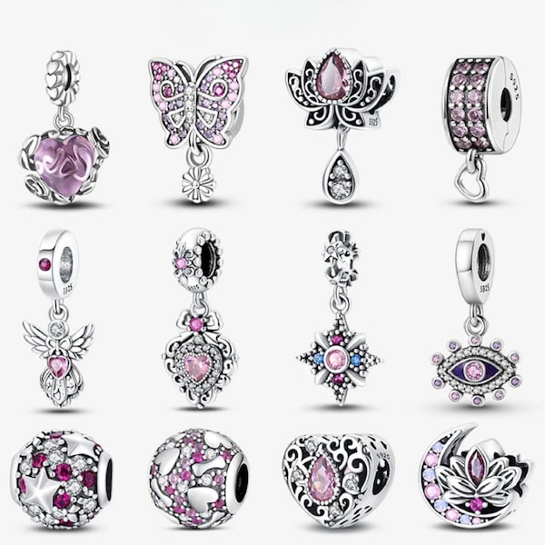 Nouveau romantique rétro classique série Lotus breloques perles Convient à charm 925 original bracelet femmes argent pendentif perle bijoux