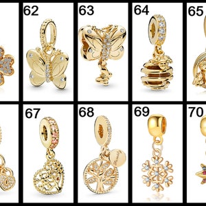 Sterling Silber Gold Farbkollektion Perlen Mode Exquisite Charm-Passform Armband DIY Herstellung von Schmuck für Mädchen/Frauen Bild 9