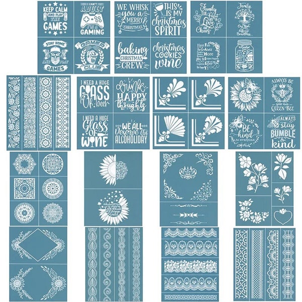 Self Adhesive Stencils Etsy