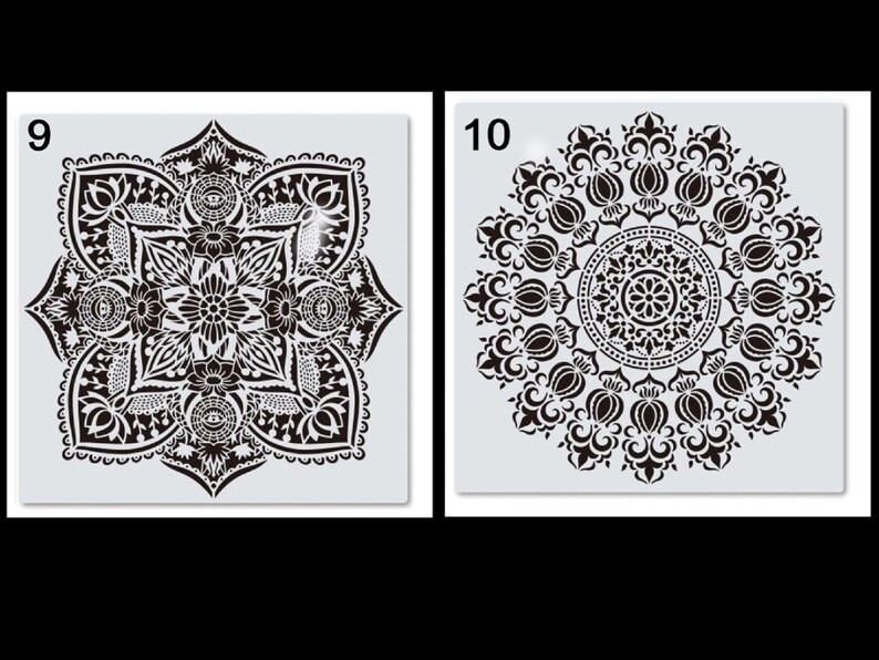 Large Wall Stencil for Painting, 12inch Large Mandala Stencil for