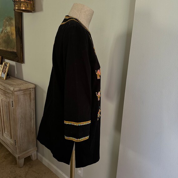 Bob Mackie Wearable Art Elephant Themed Blazer Ja… - image 5