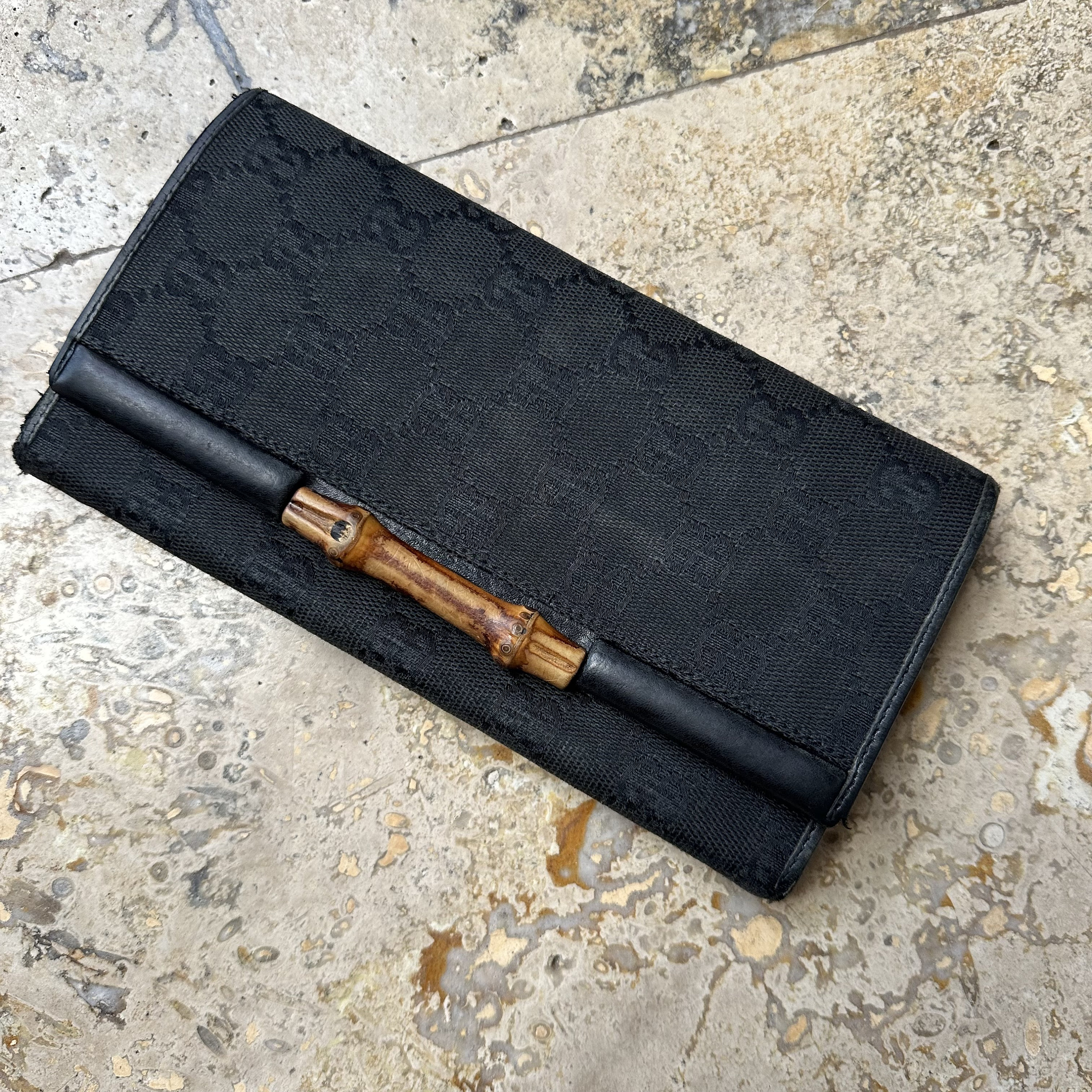 Medium Double G wallet with bamboo