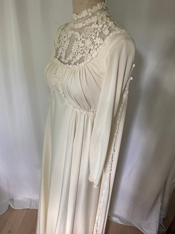 Vintage 1970’s Lace Wedding Gown - image 5