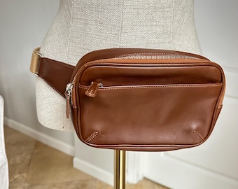 Coach British Tan Leather Fanny Pack/Waist Bag