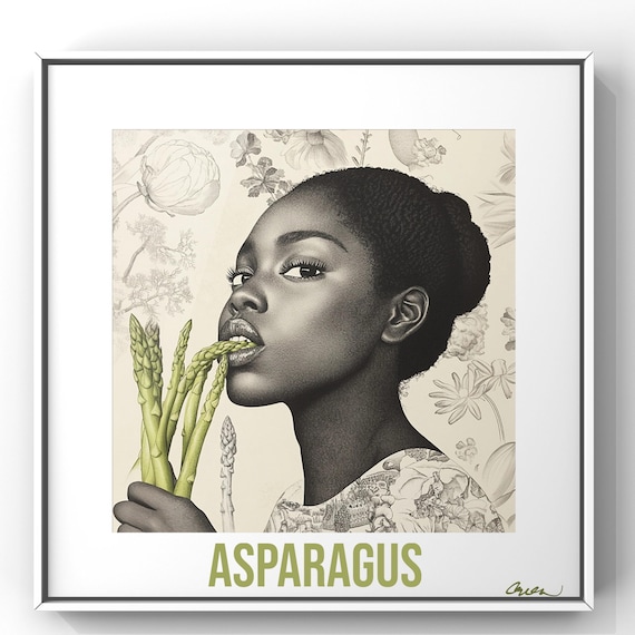 Asparagus” Art Print – Eat Pretty Series | Farm to Frame Collection Kitchen Spring Summer Cooking