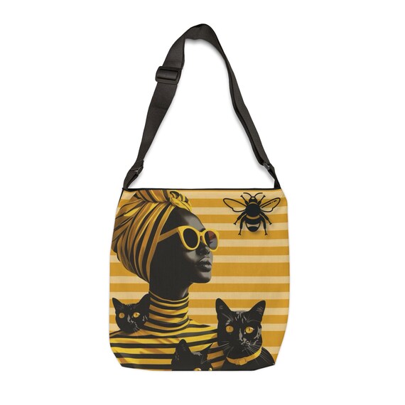 Queen Bee Cat Lady- Harris 2024-Understand the Assignment Adjustable Tote Bag