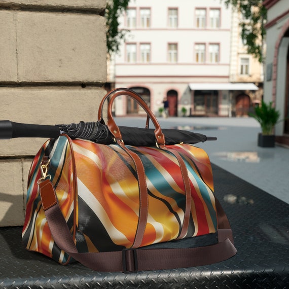 Silk Pattern Scarf Elegant Waterproof Weekender Travel Bag: She Boujie
