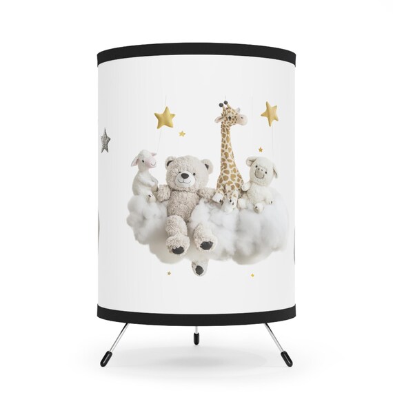 Whimsical Kids' Lamp, Nursery Decor, Soft Toy Lighting, Baby Shower Gift, Night Light for Children, Playroom Decoration