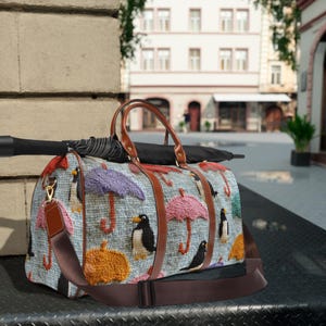 Bolsa de viaje con diseño de tejido sintético inspirado en Mary Poppins, bolso de mano, bolso de fin de semana, equipaje de mano, equipaje para mujer, regalo para ella, bolso impermeable.