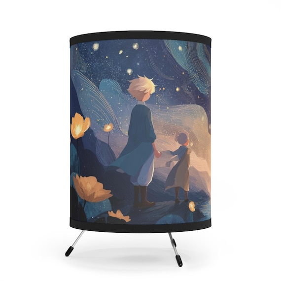 Tripod Lamp, Little Prince Inspired Favorite Childrens Stories, Nursery Night Light, Storybook Lamp, Kids Bedroom Decor, Baby