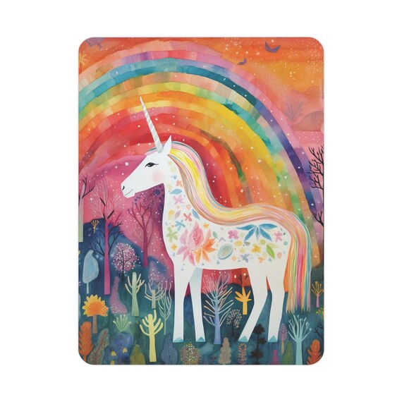 Pink Unicorn Pony Club Toddler Blanket, Kid's Nap Blanket, Baby Nursery Bedding, Magical Infant Throw, Cozy Children's Comforter