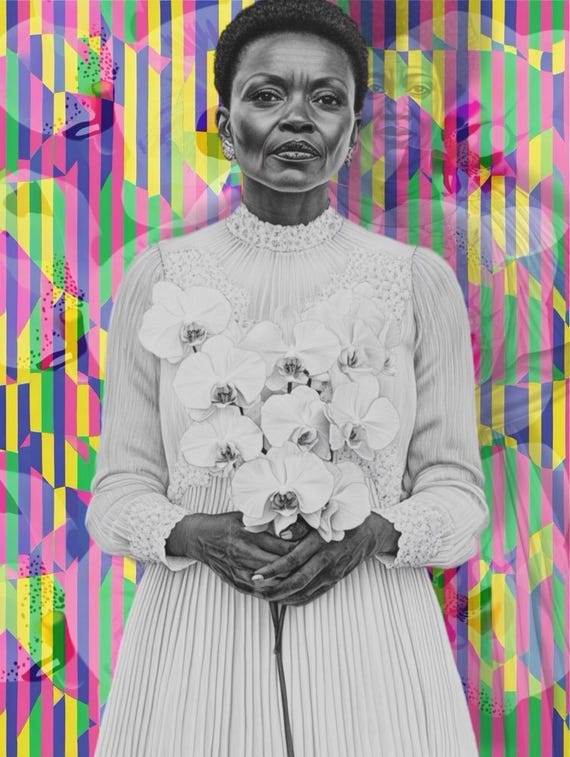 Momma Art Print – Motherhood Wall Art – Gift for Mom – Black Artist – Limited Edition Digital Art – Modern Colorful Print – 8x10 Home Decor