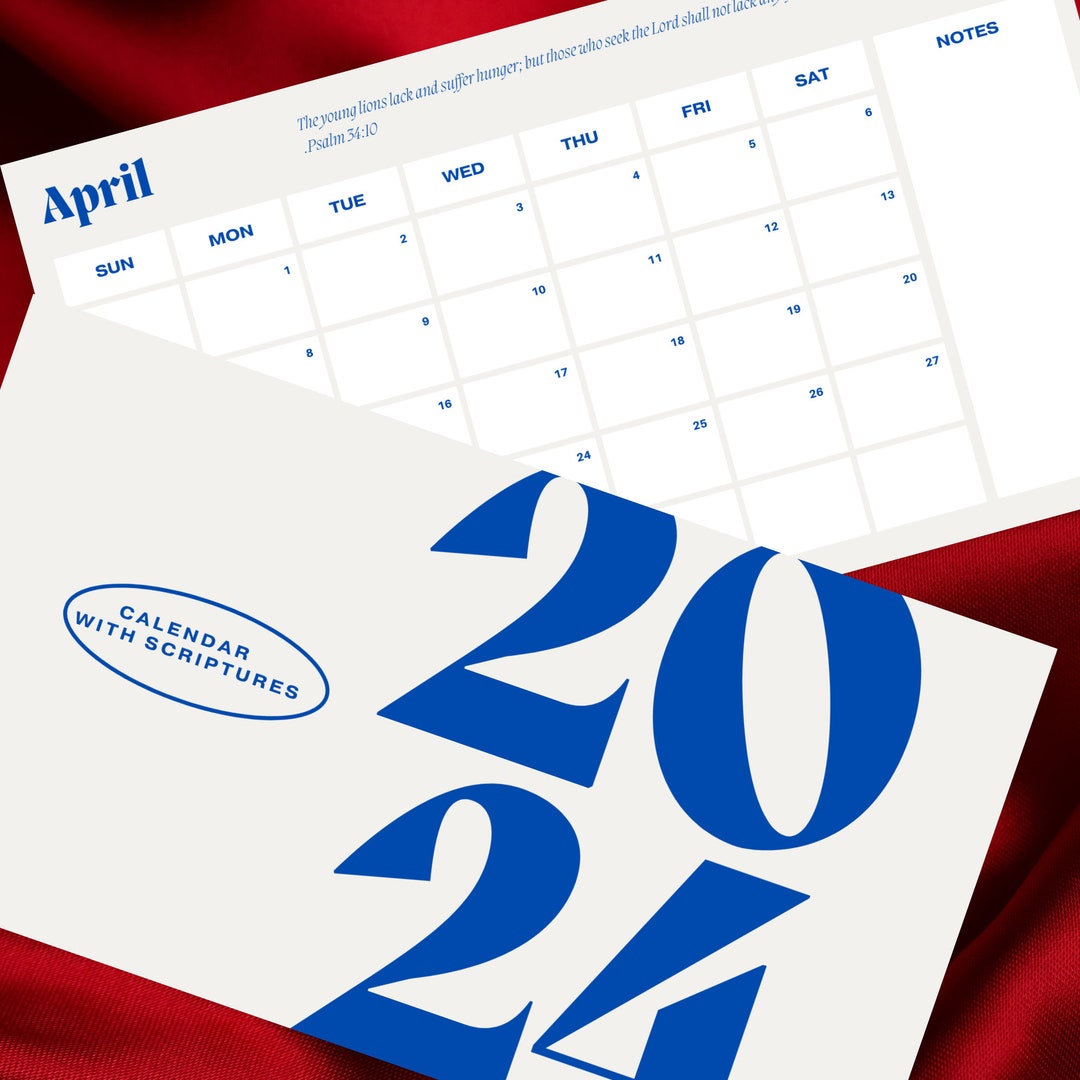 Printable 2024 Christian Calendar, Pdf Calendar 2024, Digital Calendar