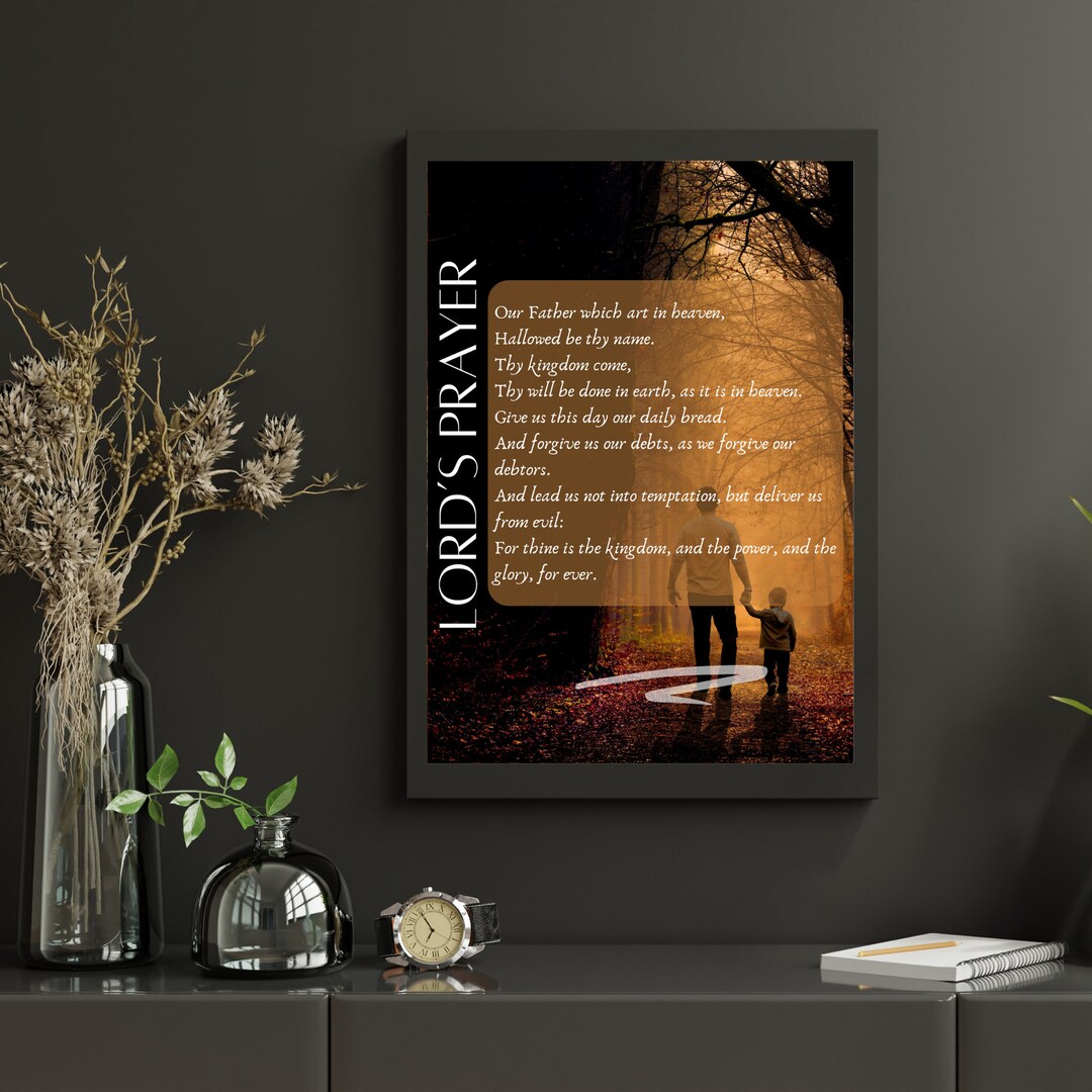 Printable Our Lord's Prayer Artwork, the Lord's Prayer Kjv Printable