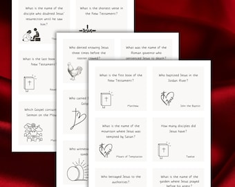 Bible trivia printable cards, New testament bible trivia game, Church Bible Games, Christian Games
