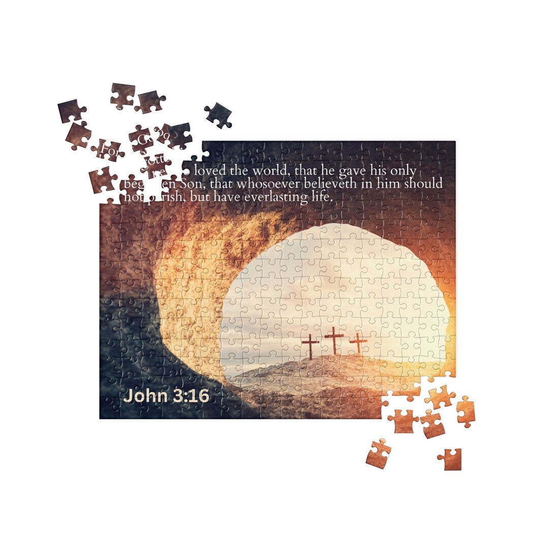 Christian Themed Jigsaw Puzzle John 316 , Biblical Jigsaw Puzzles for