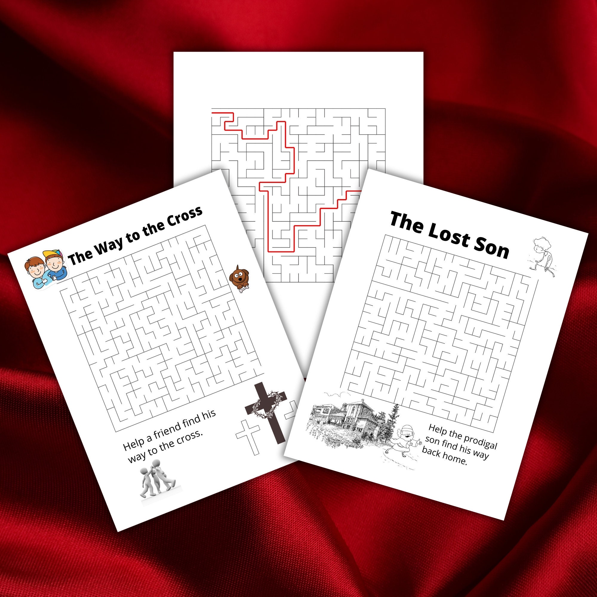 Maze Printable Instant Download Maze Book, Christian Maze Book Download ...
