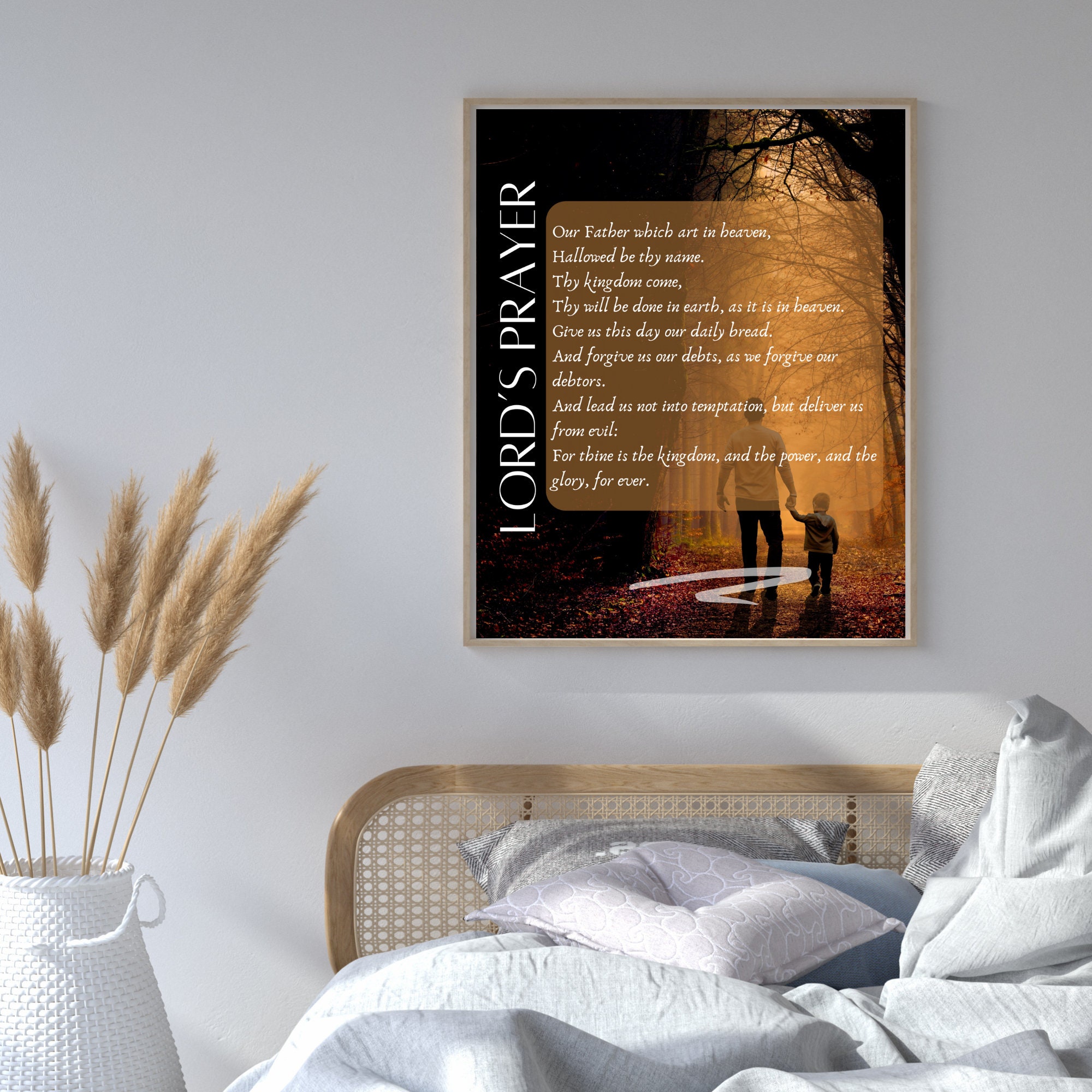 Printable Our Lord's Prayer Artwork, the Lord's Prayer Kjv Printable Our Father Which Art in ...