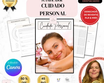 Planificador de cuidado personal, Autocuidado | Ebook Digital para Bienestar Integral | Rutina de Cuidado Personal | Diario, manual , guía