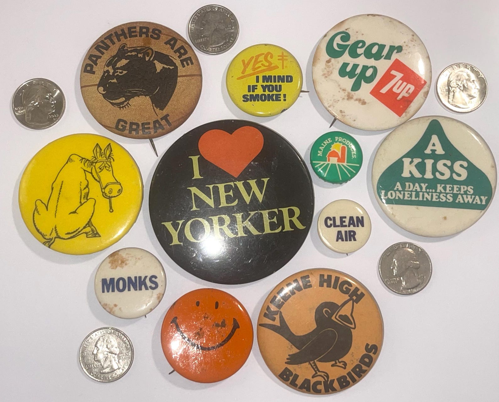Vintage Pin-back Buttons: 1970s-80s - Etsy