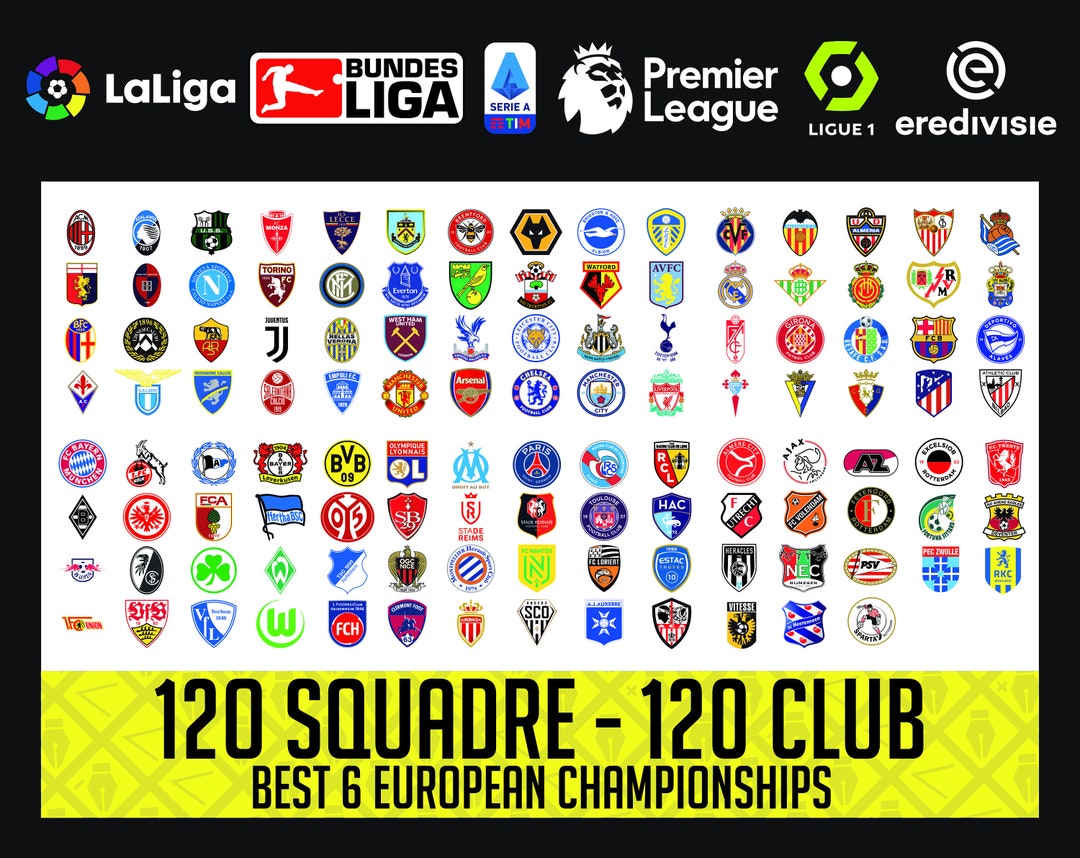 European Football Championship Team Logos Serie A Etsy New Zealand