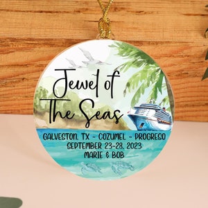 Personalized Royal Caribbean Cruise Ornament, Cruise Tree Decorations, Disney Ornament, Disney Cruise Keepsake, Cruise Line, Travel Gifts