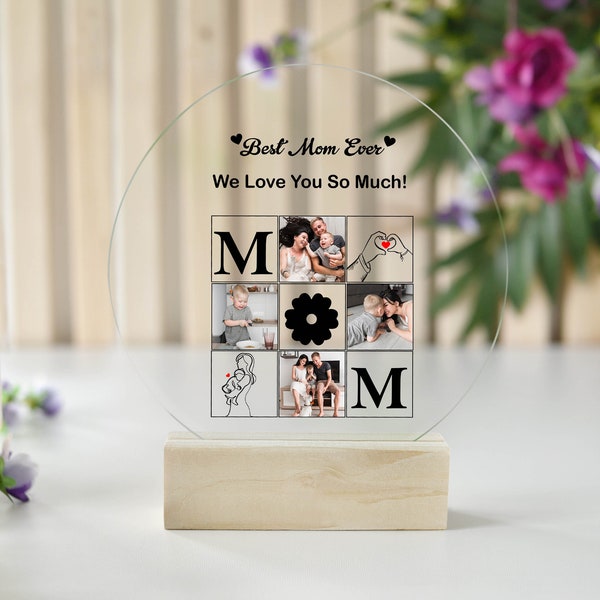 Photo Keepsake Gift Mom,Gift from Daughter,Birthday Mom Gift,Acrylic Block,Personalized Photo Gift for Mom,Acrylic Plaque,Mother's Day Gift