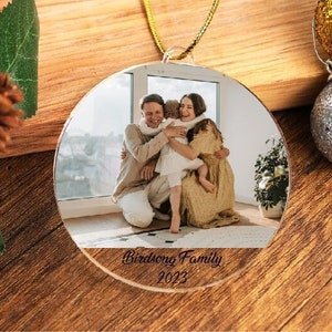 Personalized Family Picture Ornament,Family Memorial Ornament,Family Christmas,Custom Photo Ornament,Couples Ornament,Christmas 2023 Decor