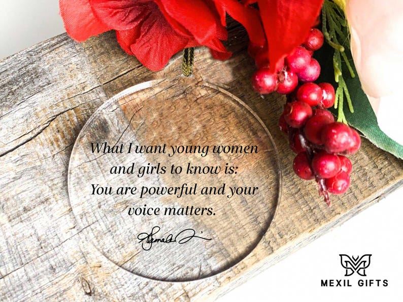 Kamala Harris Quotation Ornament, Harris Walz Bauble, Vote for Kamala