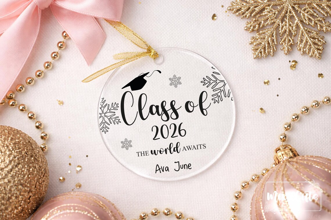 Personalized Graduation Ornament, Class of 2026 Keepsake University ...