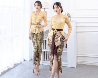 Kebaya dress for wedding or formal event | Full set | Kebaya Indonesia | Hanaya Series