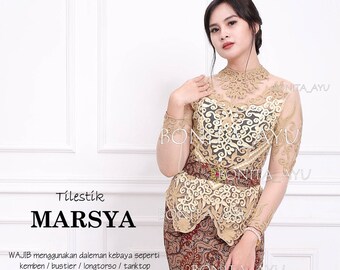 Kebaya dress for wedding or formal event | Full set | Kebaya Indonesia | Tilestic Marsya Series