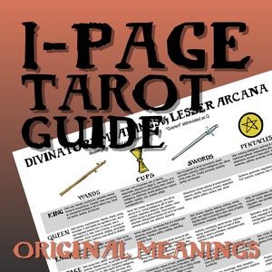 Folha de dicas de tarô de uma página Significados originais de Rider-Waite Guia de referência de uma página Arcanos menores Baixe e imprima PDF PROPAGAÇÃO GRATUITA