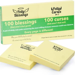 Funny Petty Blessings & Curses Sticky Notes - Gag Gift image 2