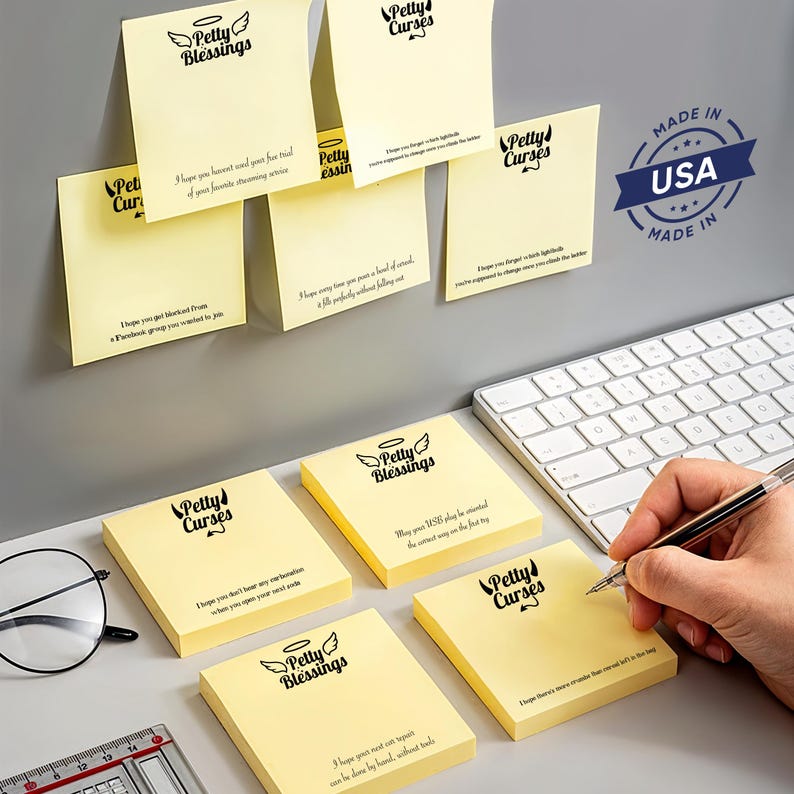 Funny Petty Blessings & Curses Sticky Notes - Gag Gift image 8