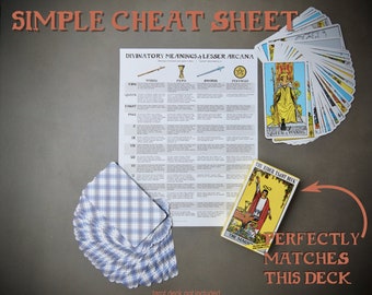 One-Page Tarot Cheat Sheet Original Rider-Waite Meanings Single Page Reference Guide Minor Arcana Download & Print PDF FREE SPREAD