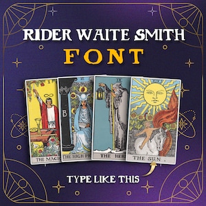 Grobe Mystic Font Authentische Tarot-Stil-Weinlese-Spooky Hauptstädte Alte Serif für kommerzielle Nutzung Cricut Canva procreate RiderWaite Smith Karten
