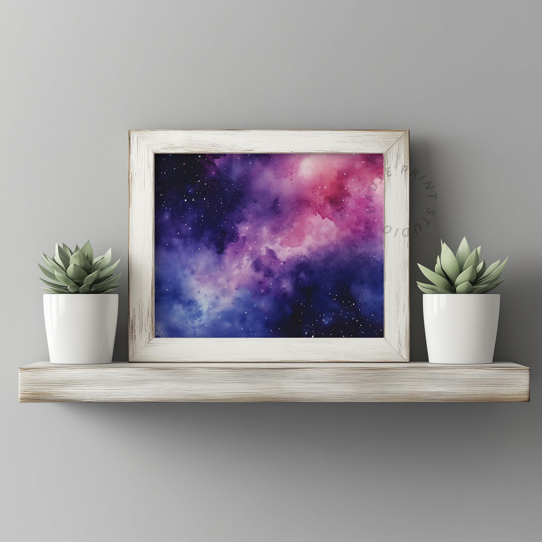 Galaxy Watercolor Print - Stunning Night Sky Art, Constellation ...