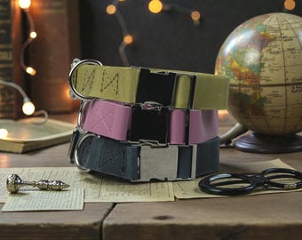 Personalized Full Grain Leather Dog Collar, Handmade Pet Collar