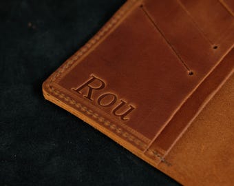 Personalization Add-On | Leather Initials, Text or Image Engraving | Custom Embossing | Monogram Stamp | Handmade Detail