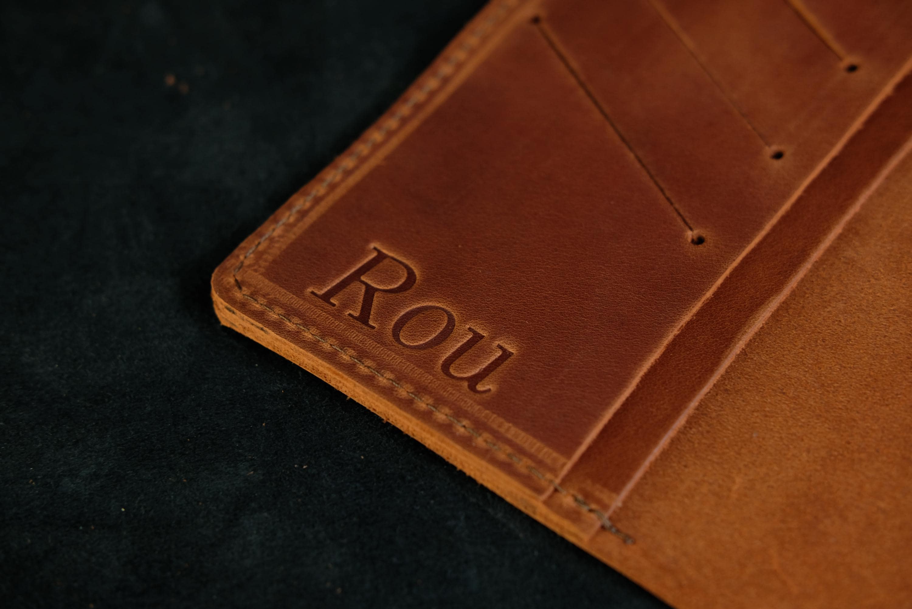 Tampon cuir - Ecriture et tampon