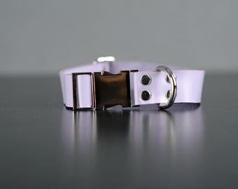 Personalized Leather Dog Collar, Engraved Metal Buckle, Handmade