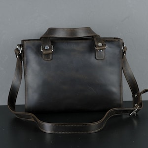 Personalized Leather Shoulder Bag for Women, Handmade Full Grain Crossbody Tote, Custom Leather Purse, Gift for Her, Work Bag