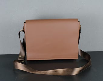 Personalisierte Leder Umhängetasche, Handgefertigte Vintage Laptop Tasche