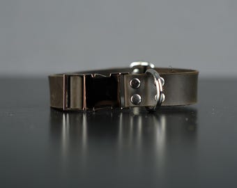 Personalized Full Grain Leather Dog Collar, Handmade Metal Buckle Collar