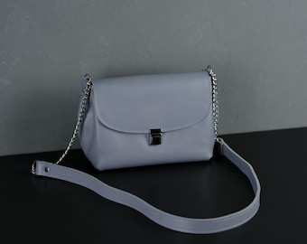 Personalisierte Leder Umhängetasche - Handgemachte Crossbody Geldbörse